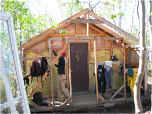 The expansion on the cook shack in 2006.